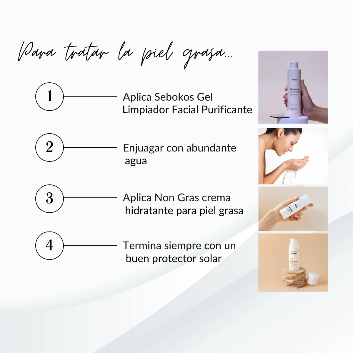 crema facial para piel grasa kosei non gras hidratante
