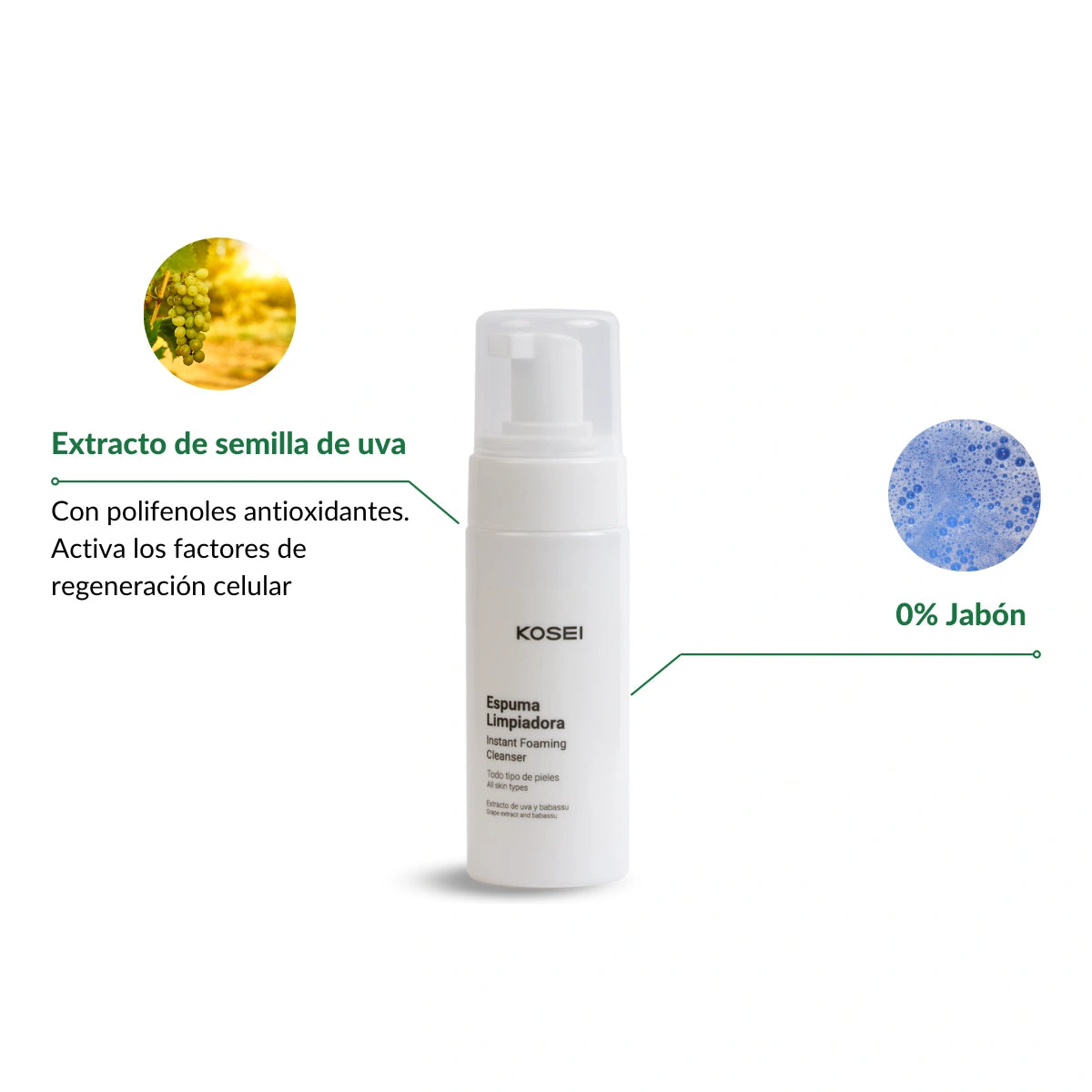 espuma limpiadora facial