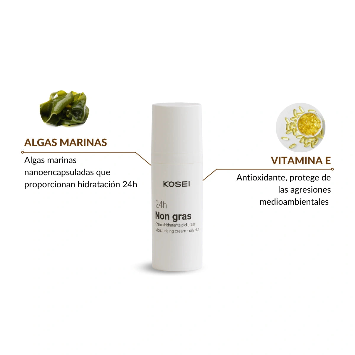 hidratante para piel grasa kosei non gras crema