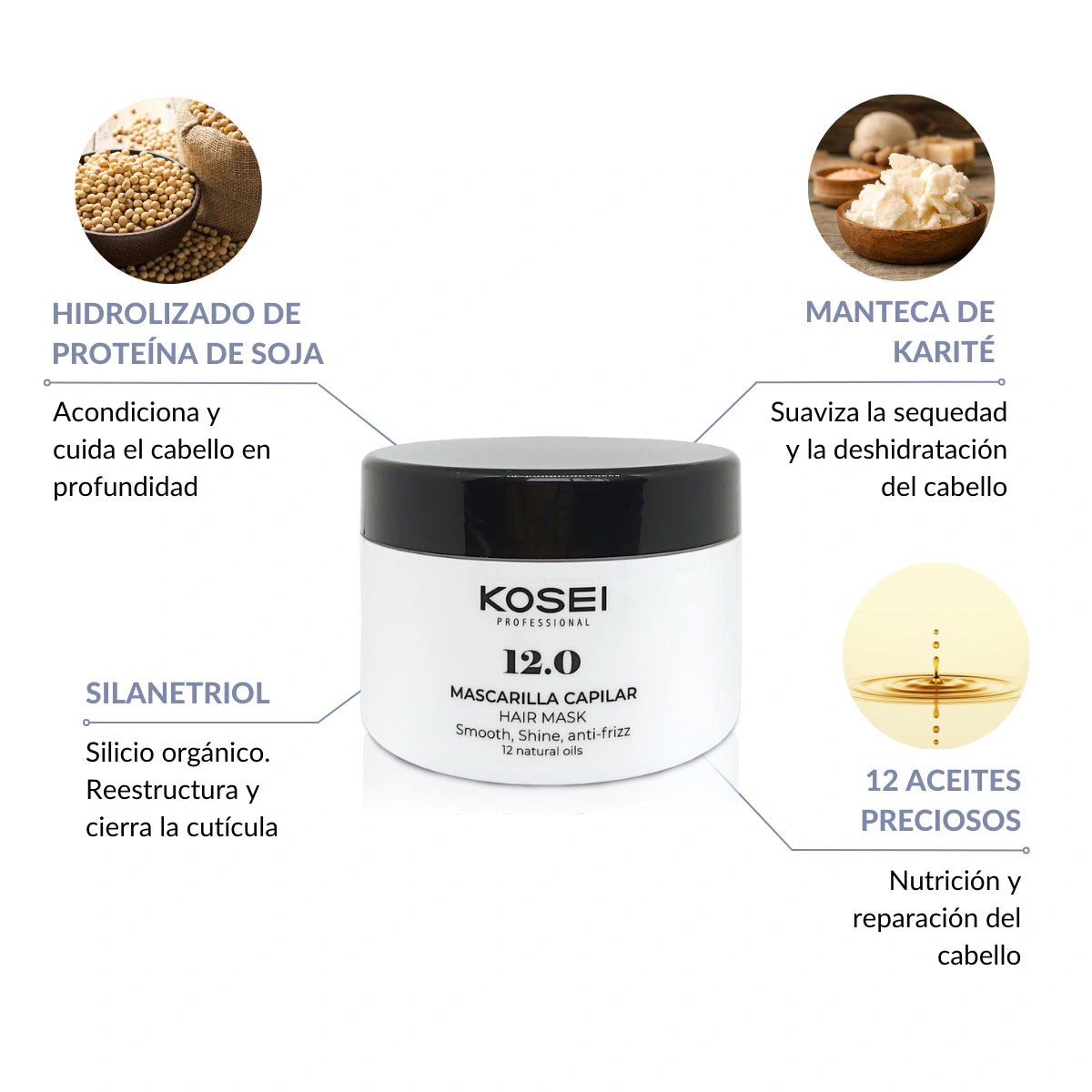mascarilla capilar kosei 12.O
