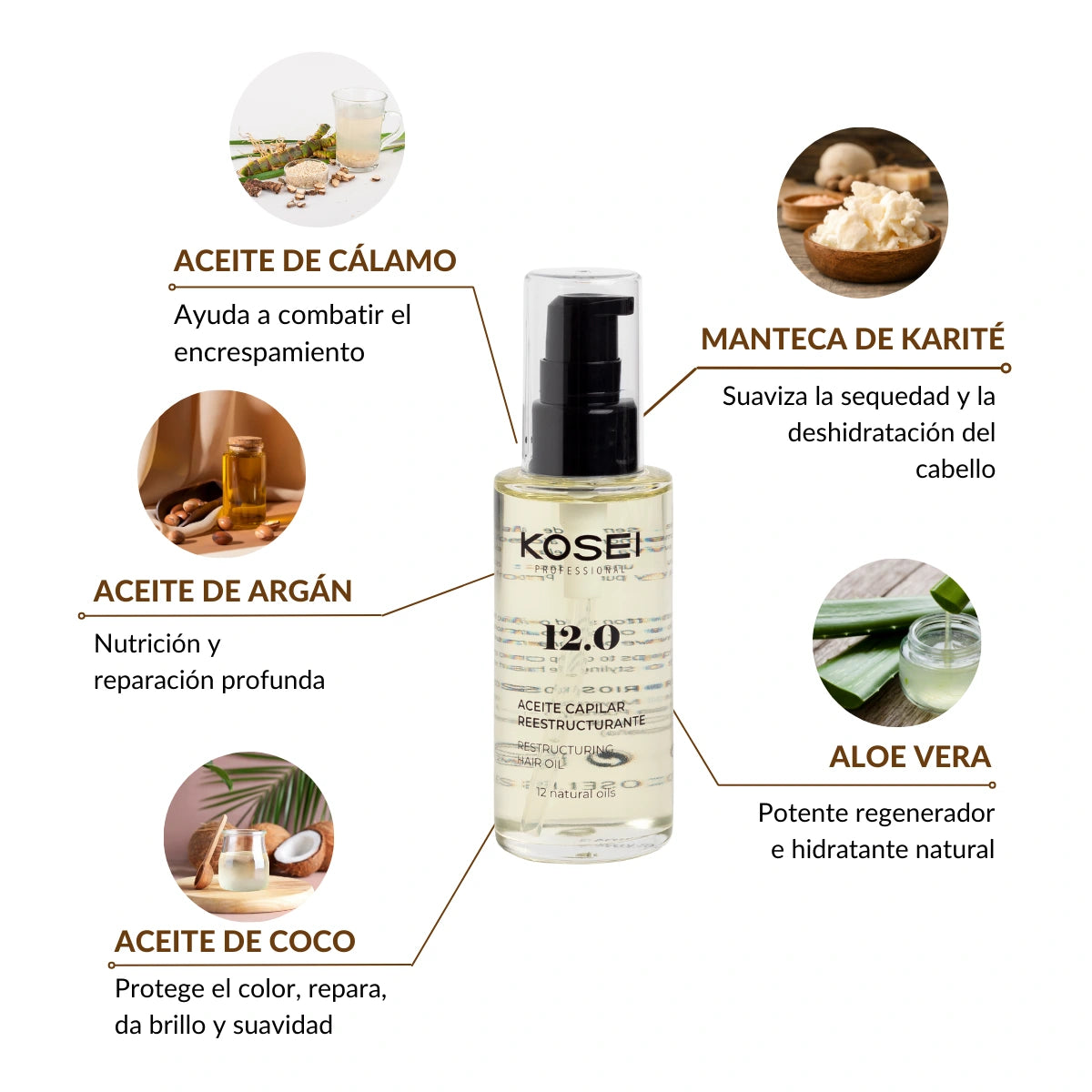 mejor aceite capilar kosei 12.O