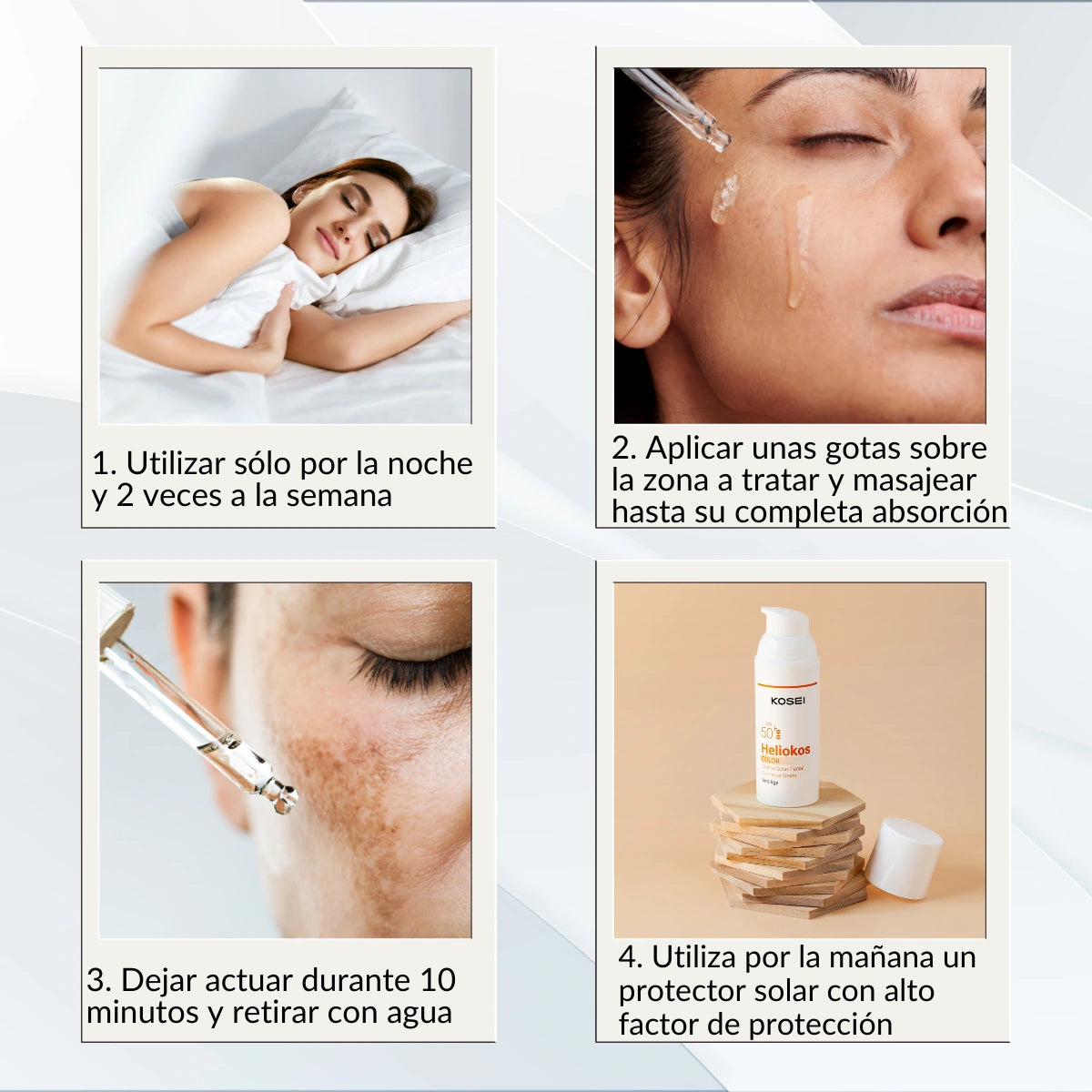mejor peeling para manchas kosei mela xpert despigmentante
