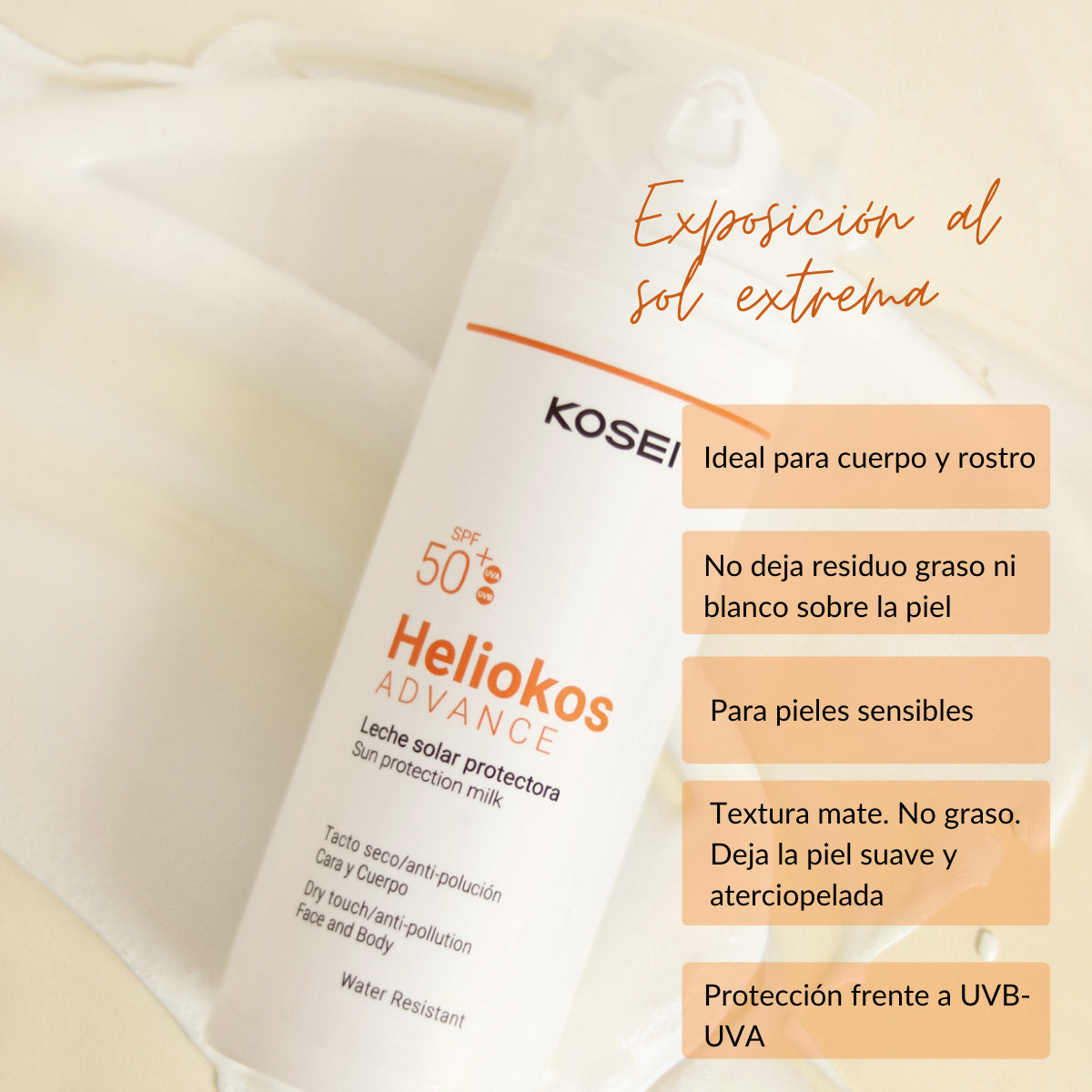 Protector solar para piel grasa Heliokos Advance FP50+