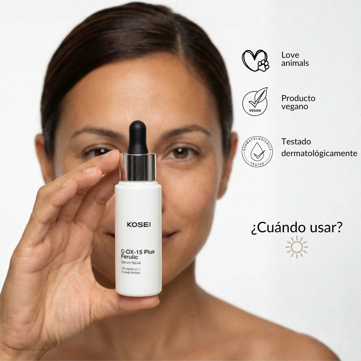 cuando utilizar el serum de vitamina C y ácido ferúlico Kosei C-OX-15 plus ferulic