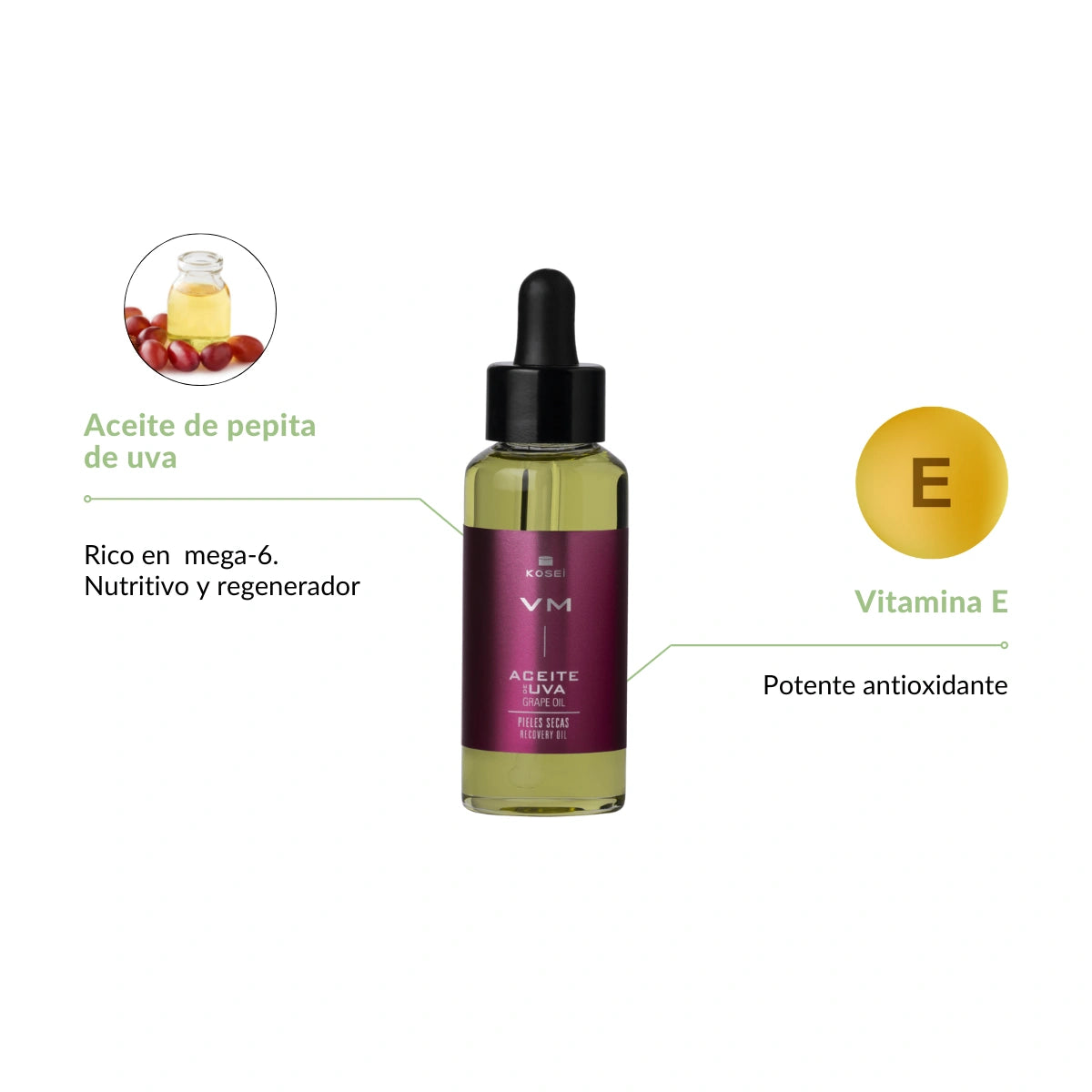 aceite de uva para la piel kosei vm