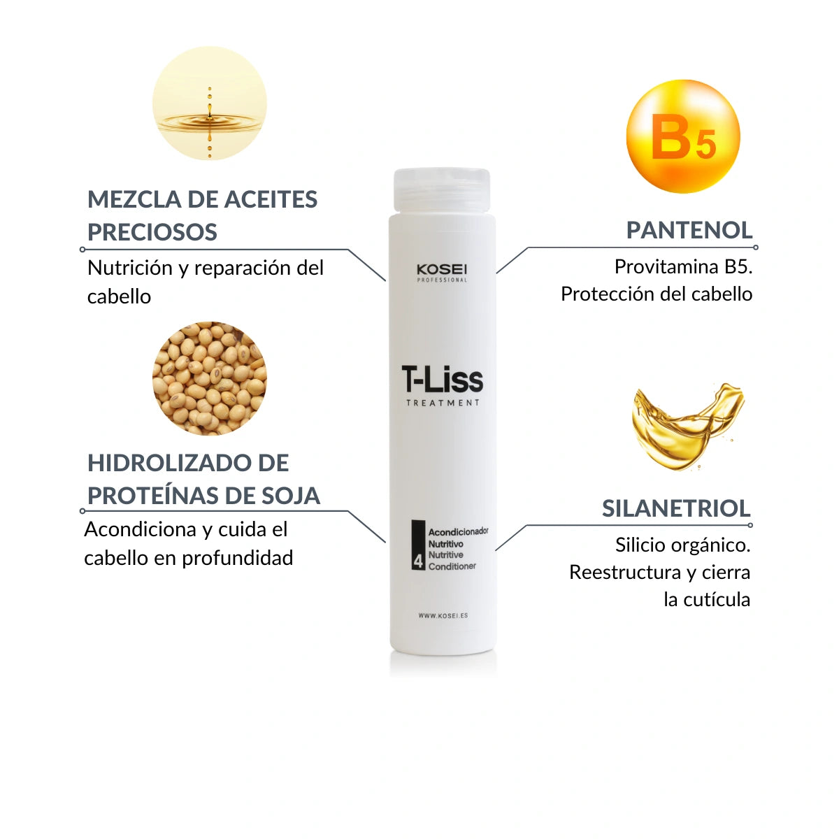 acondicionador para el frizz kosei t-liss