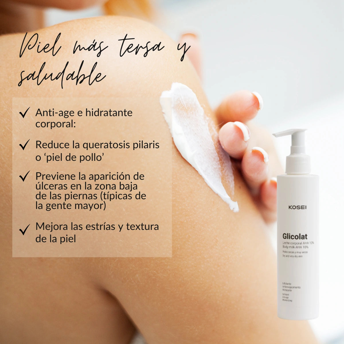 leche hidratante corporal kosei glicolat