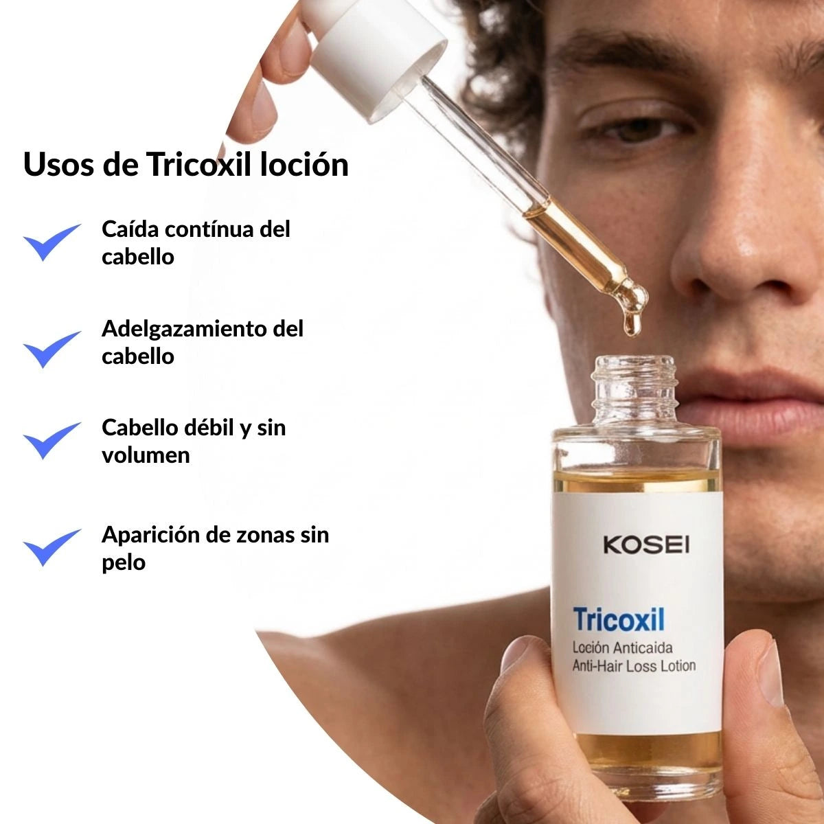 descubre la mejor loción anticaída del pelo hombre y mujer kosei tricoxil loción