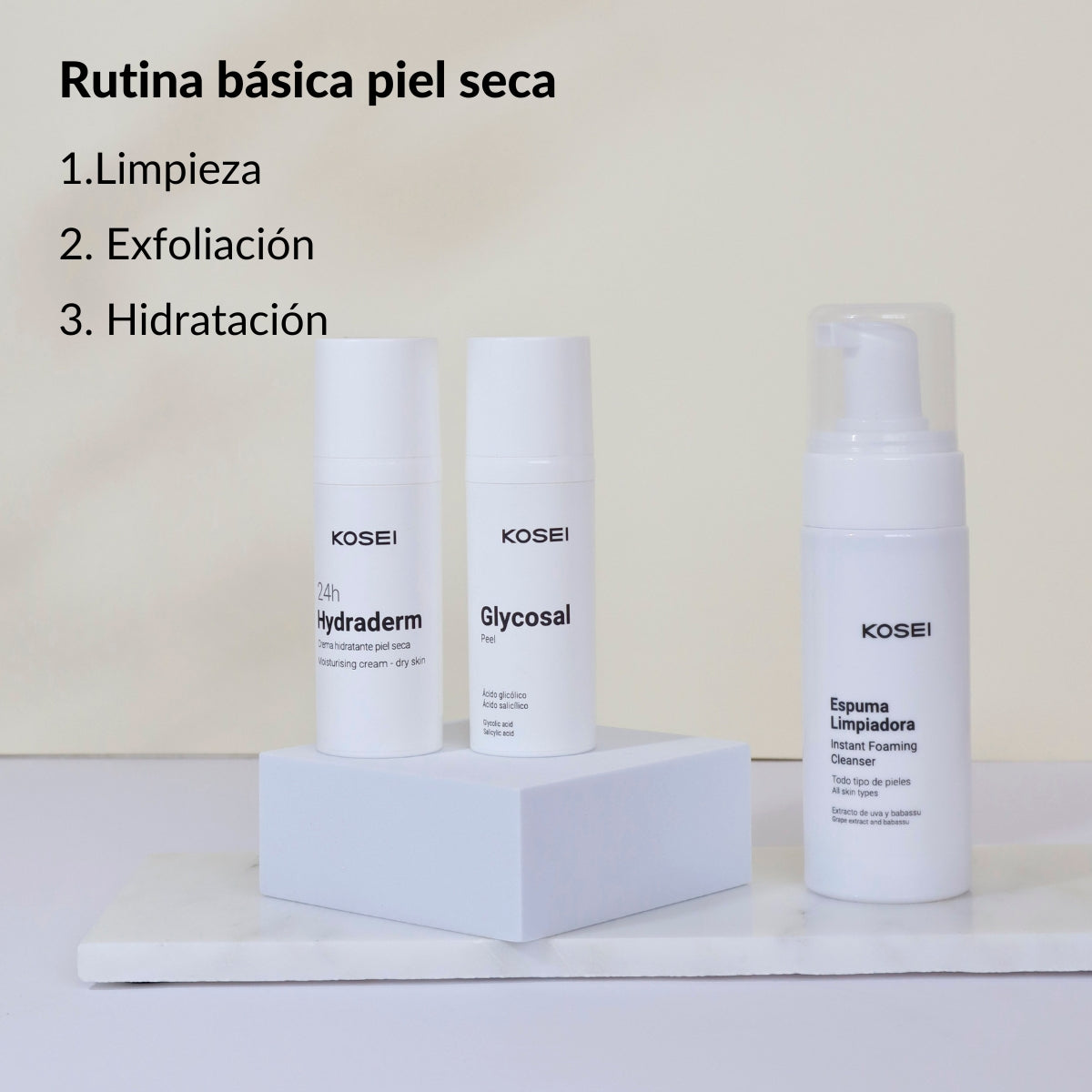 mejores cremas para piel seca kosei pack hidratacion