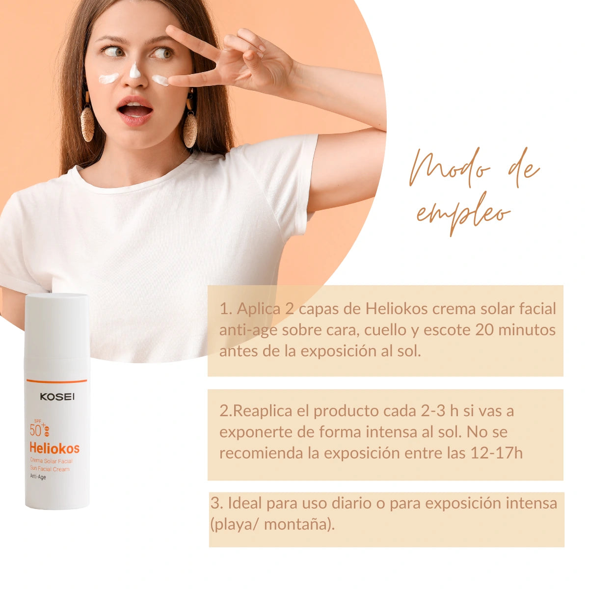 protector facial solar kosei heliokos